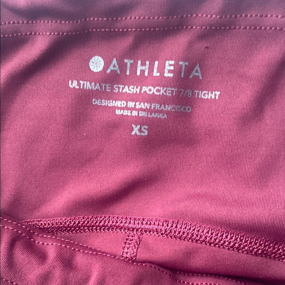 Athleta  burgundy High-Waisted Leggings with Seamless Design - Picture 6 of 7